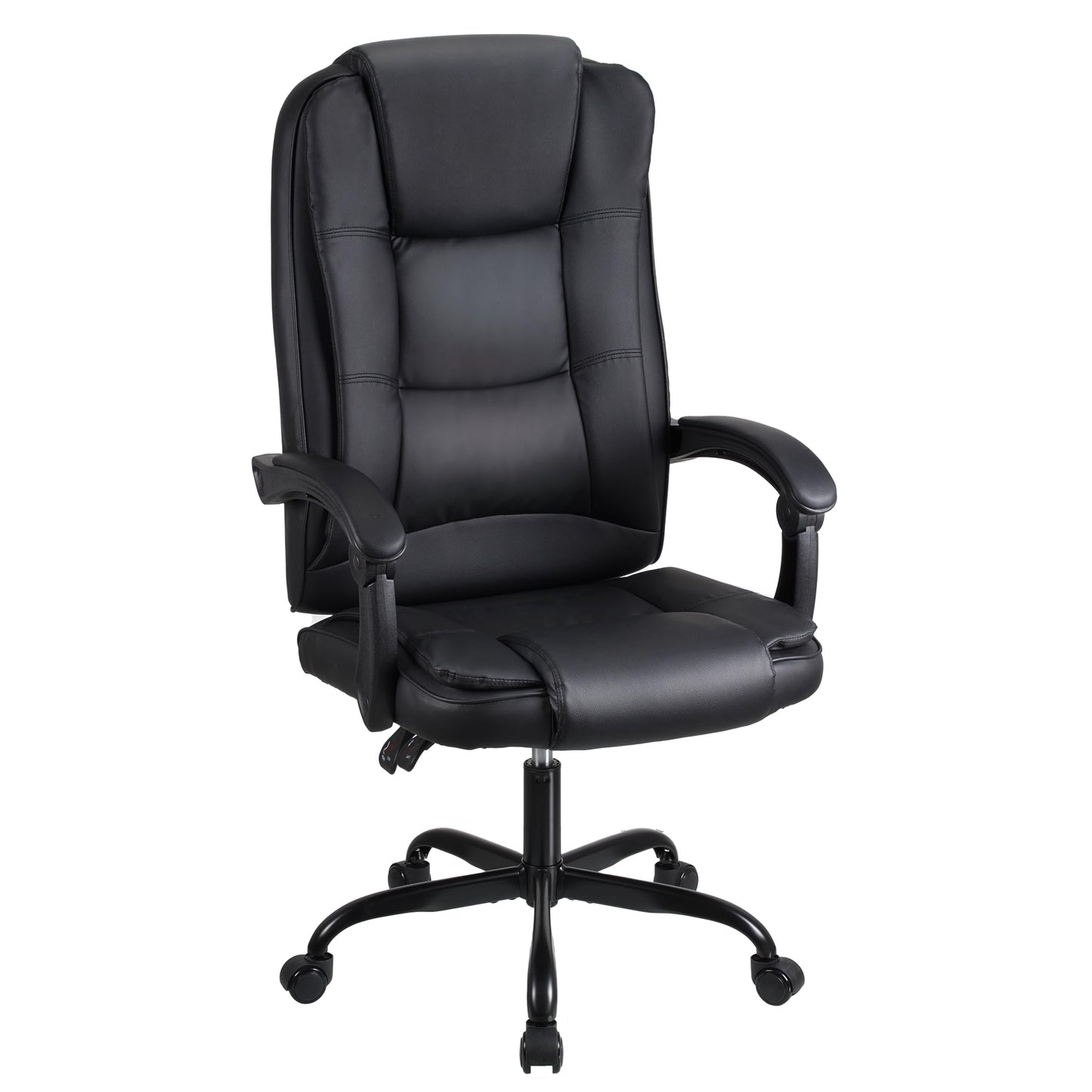 NAVA VISION High-Back PU Leather Chair – Ergonomic Swivel with Tilt Function