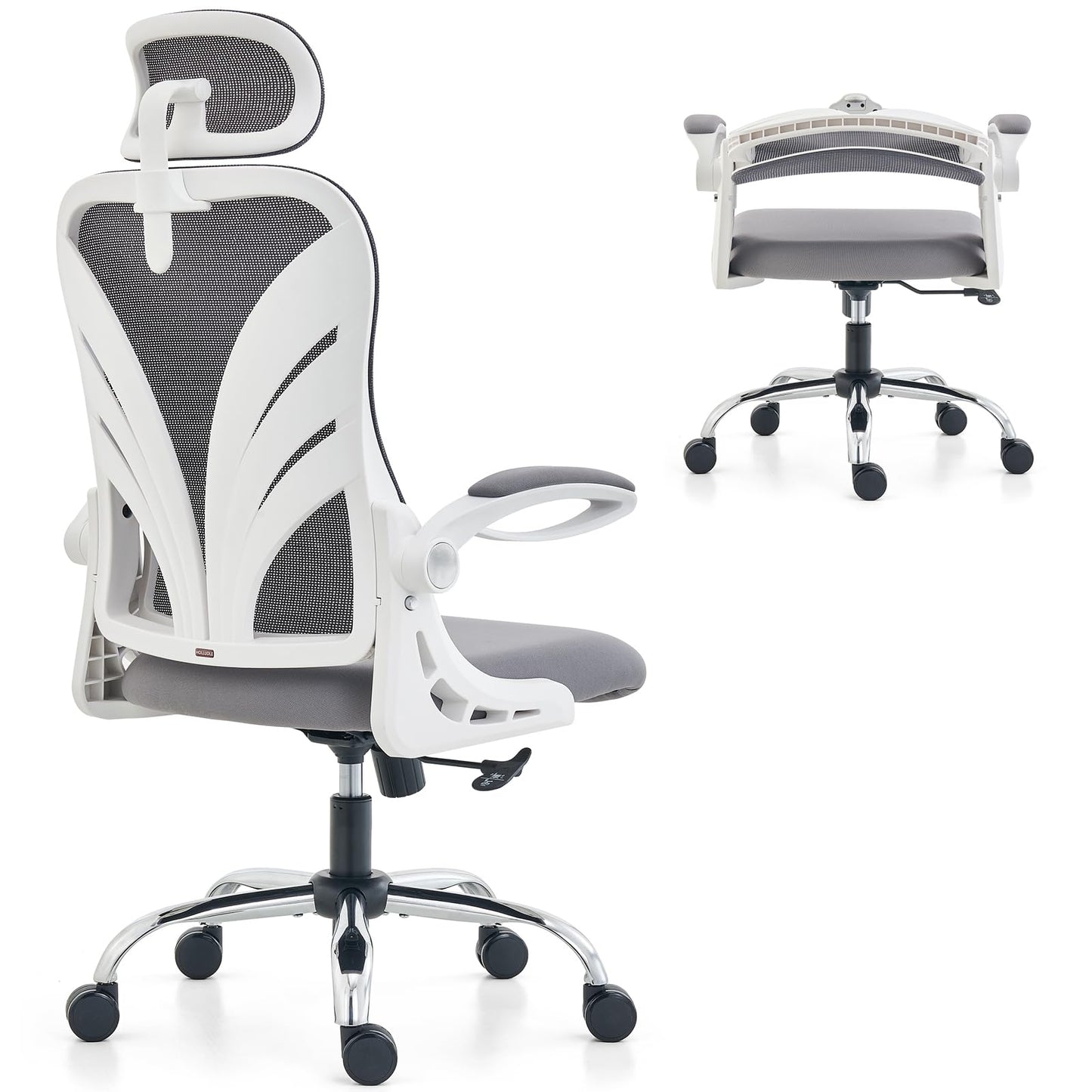 NAVA VISION Ergonomic Office Chair – Foldable Backrest, 2D Headrest & Flip-Up Arms
