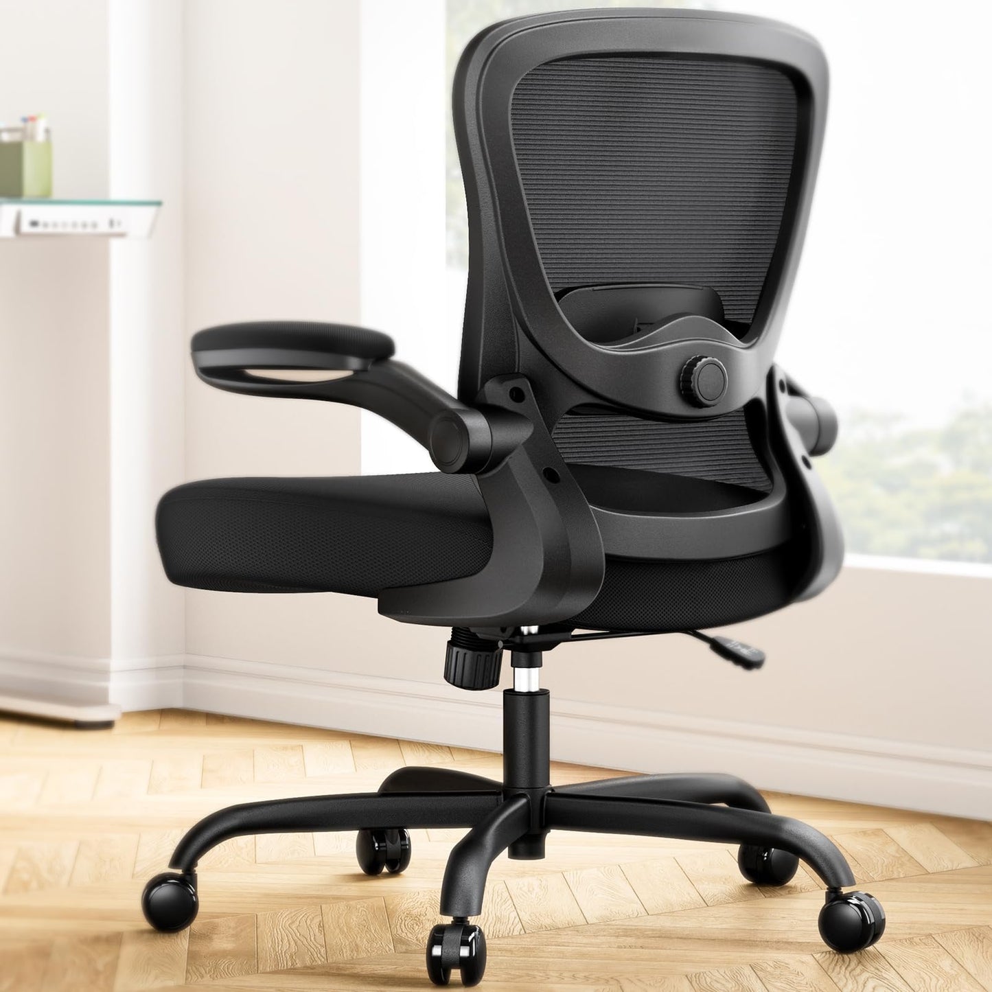 NAVA VISION Ergonomic Office Chair – 3D Lumbar Support, Flip-Up Arms & Tilt Lock