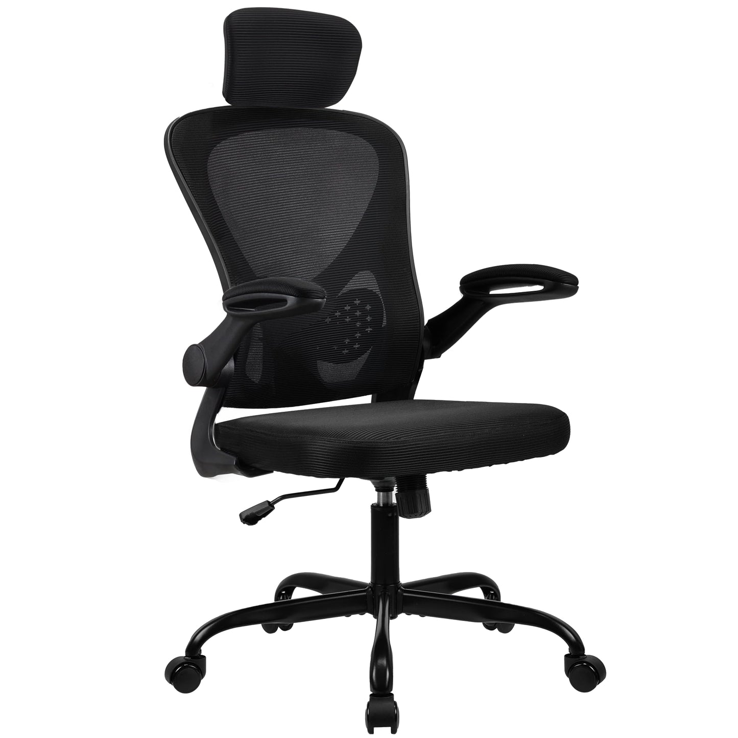 NAVA VISION High-Back Ergonomic Office Chair – Headrest, Lumbar Support & Flip-Up Arms