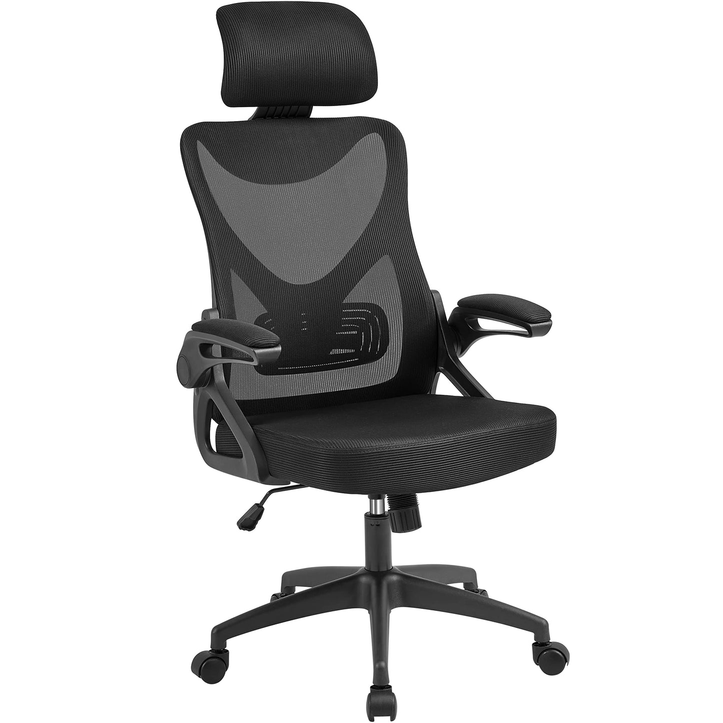 NAVA VISION High-Back Ergonomic Desk Chair – Flip-Up Arms & Lumbar Support