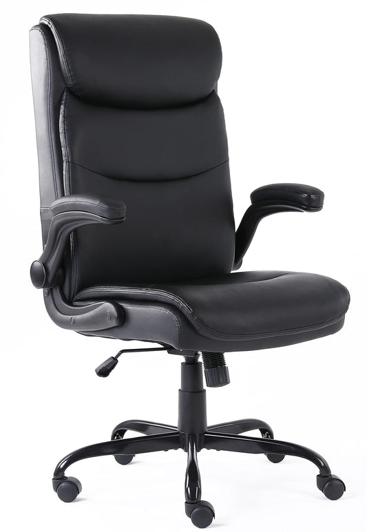 NAVA VISION Executive Office Chair – Ergonomic, Flip-Up Arms & Adjustable Height
