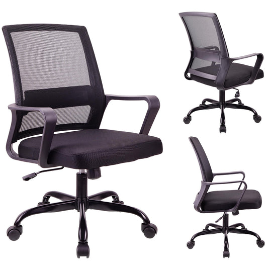 NAVA VISION Ergonomic Mesh Office Chair – Lumbar Support, Tilt & 360° Swivel